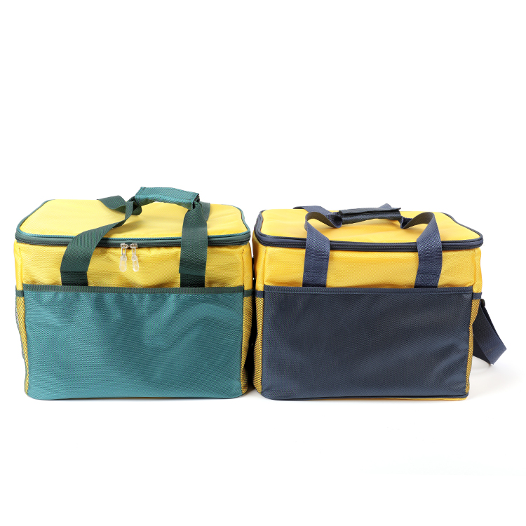 Reusable Large Size Collapsible Non Woven Lamination Insulated Lunch Box Cooler Bag Picnic Bags Deli