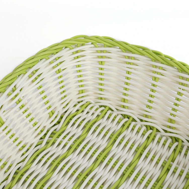 Basket Wholesale Hot Selling Green Color Kitchen Plastic Christmas Basket Material: Imitation Rattan Weaving