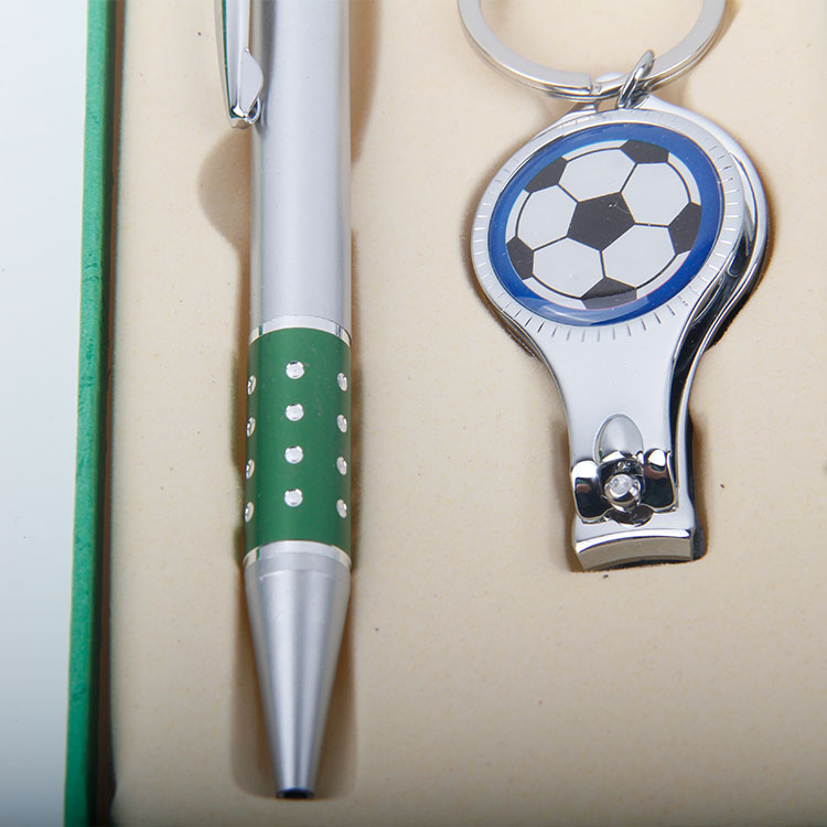 M-2PC Ballpoint Pen Soccer Type Nail Clipper Set Pen