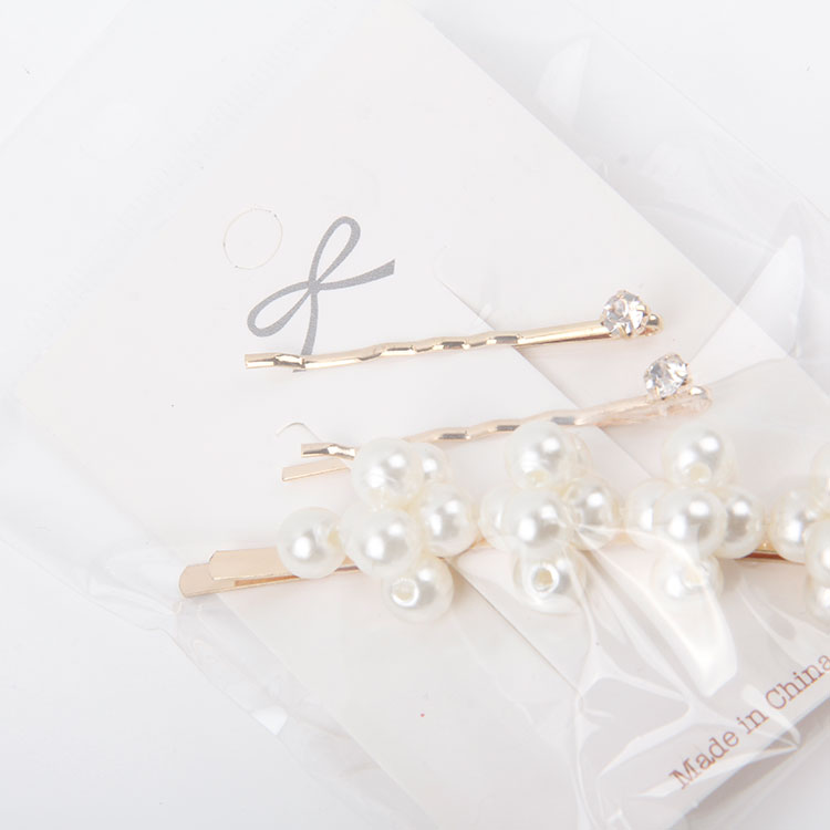 P-2PC Diamond Clip + 1PC Pearl Hair Clip 7