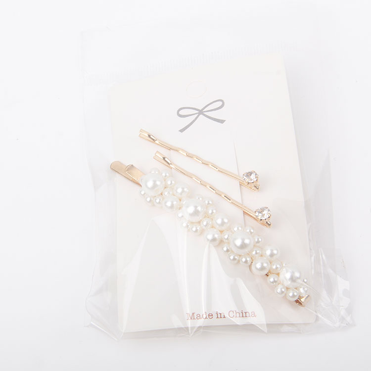 P-2PC Diamond Clip + 1PC Pearl Hair Clip 9