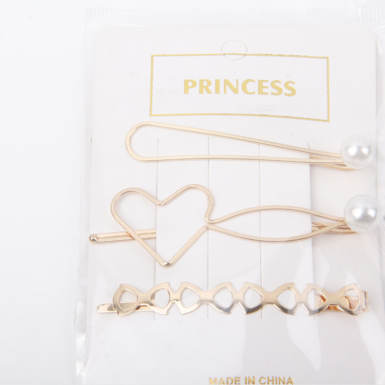 P-1PC One Clip + 2PC Pearl Hair Clips 2