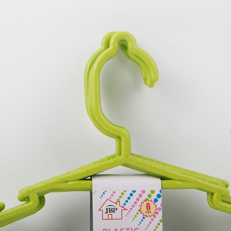 B-6PC Recessed Children's Plastic Clothes Hanger