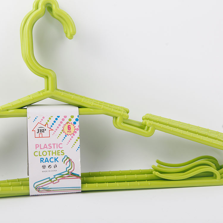 B-6PC Recessed Children's Plastic Clothes Hanger