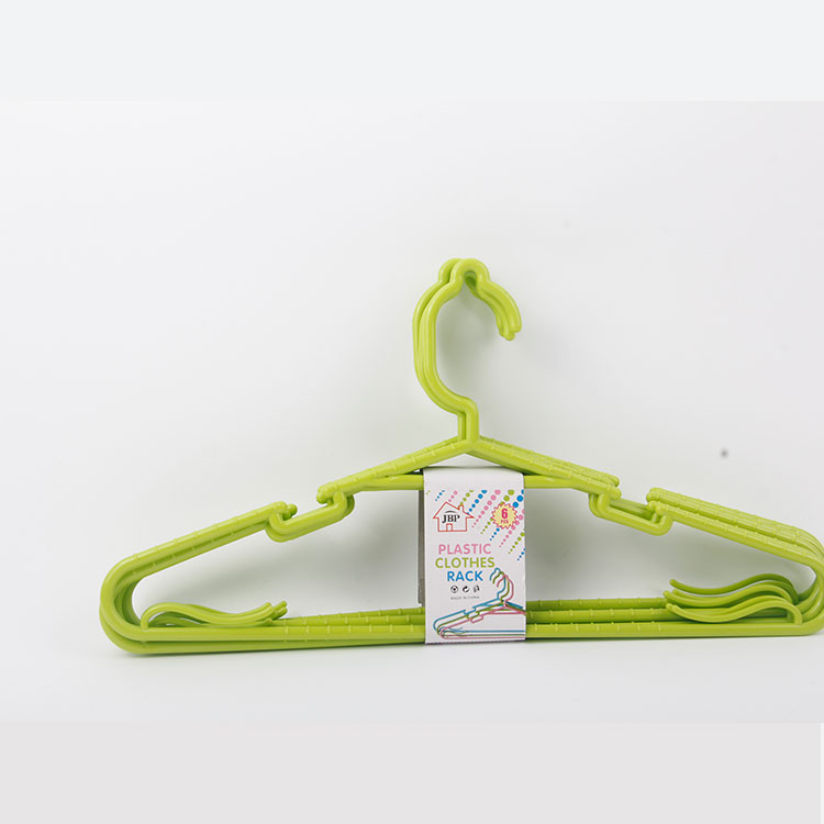 B-6PC Recessed Children's Plastic Clothes Hanger