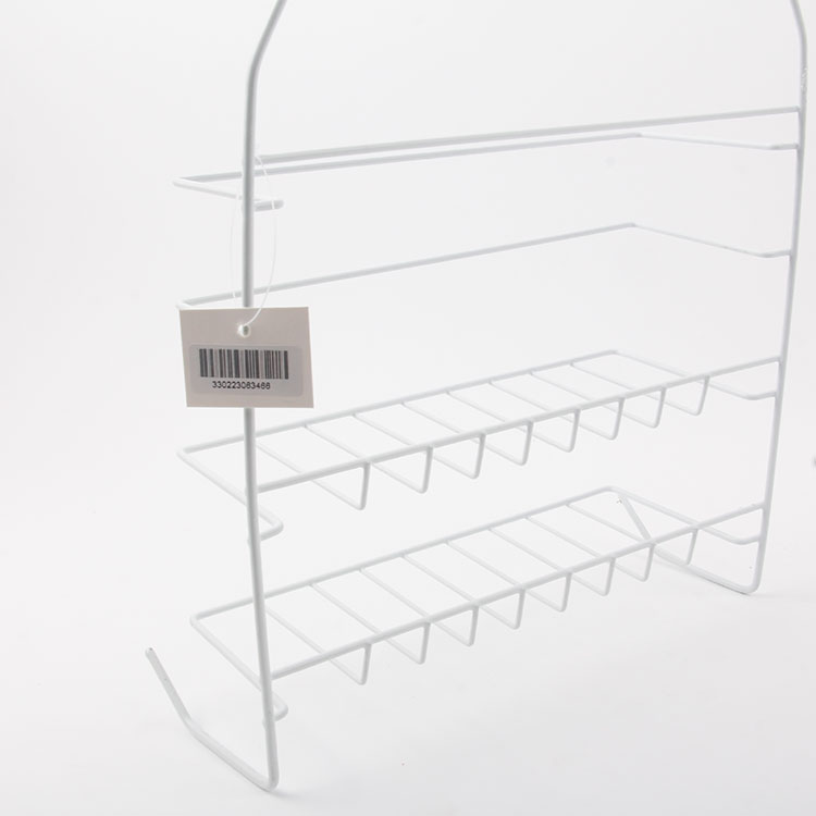 C-Hanging 4 Tier White Bathroom Shelf