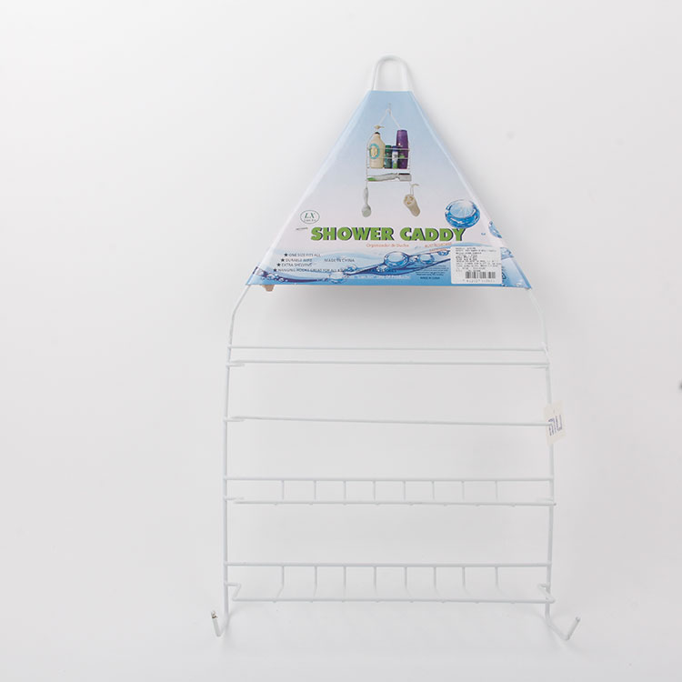 C-Hanging 4 Tier White Bathroom Shelf