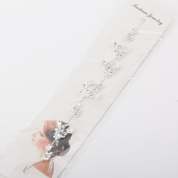 P-Flower Band Headband Chain With Pearls And Diamonds