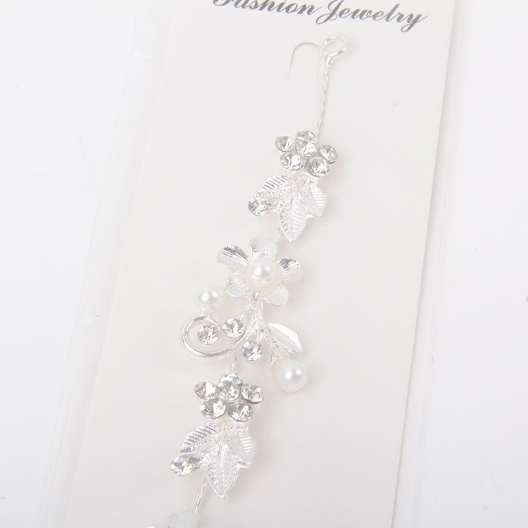 P-Flower Headband Chain With Pearls And Diamonds 2