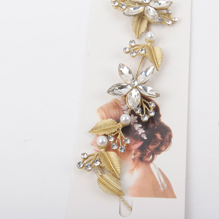 P-Flower Band Headband Chain With Diamonds