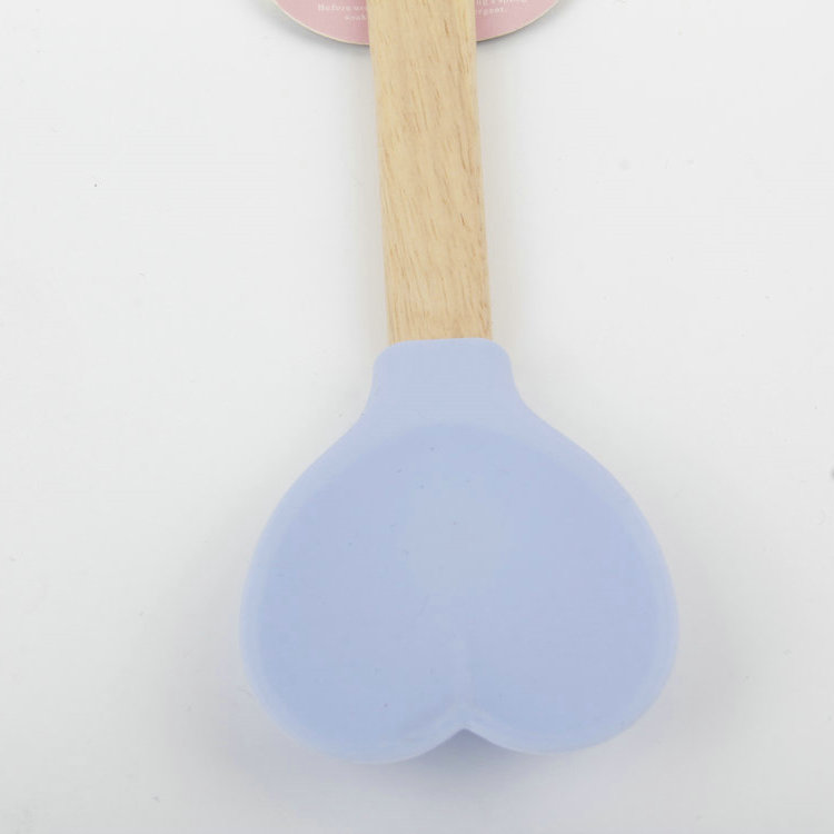 A-Silicone Spoon with Hole for Hanging Wooden Handle 1