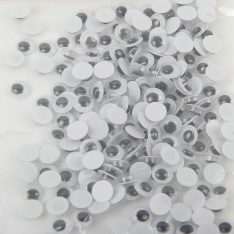 R-200PC DIY Black Movable Plastic Eye Patch (7MM)
