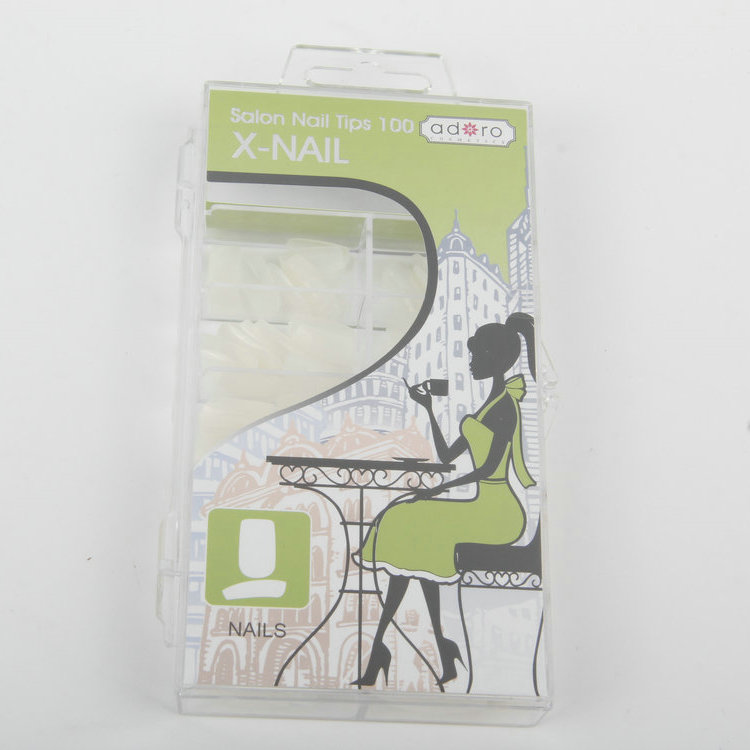 P-100PC Plastic Boxed Single Color Cosmetic Fingernail