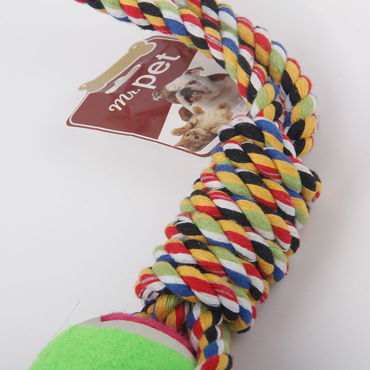 S-Braided Rope With Ball Double Knotted Cotton Rope Pet Toy