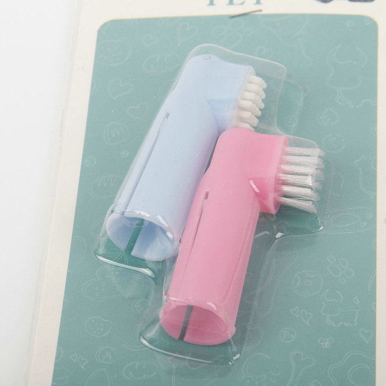 S-2PC Plastic Pet Toothbrush Head