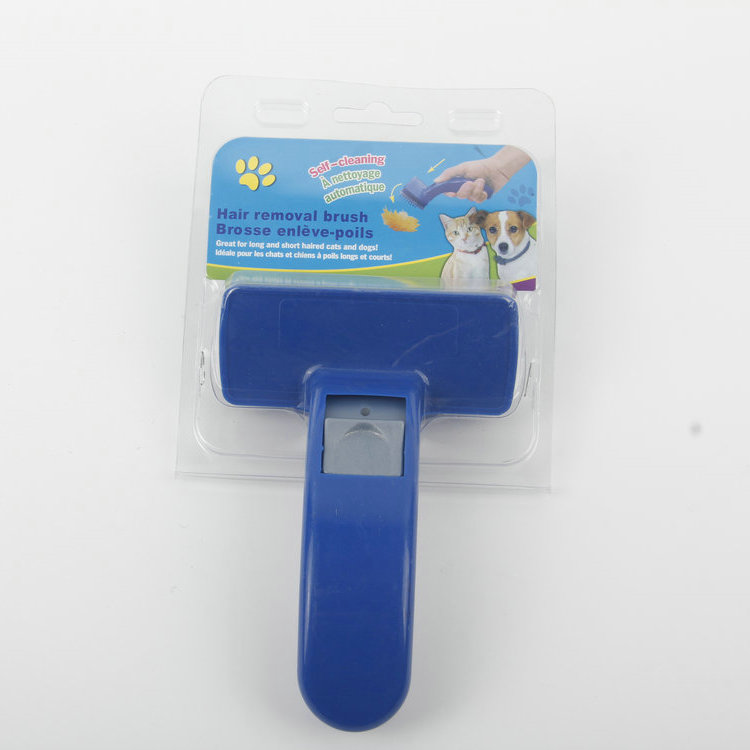 S-Arched Plastic Handle Plastic Needle Pet Hair Removal Comb