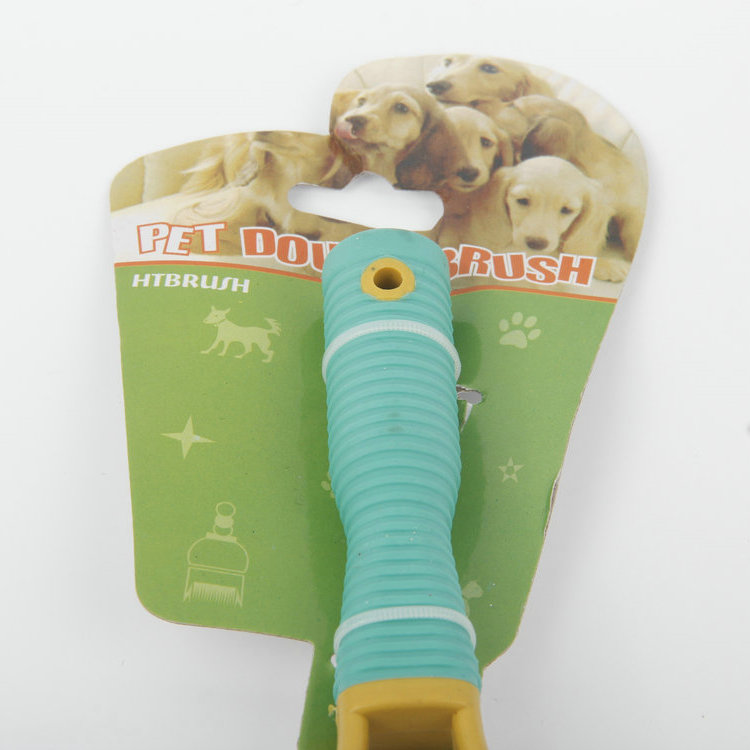 S- Horizontal Grained Plastic Handle, Plastic Steel Needle, Double-sided Pet Brush, Pet Comb And Bri