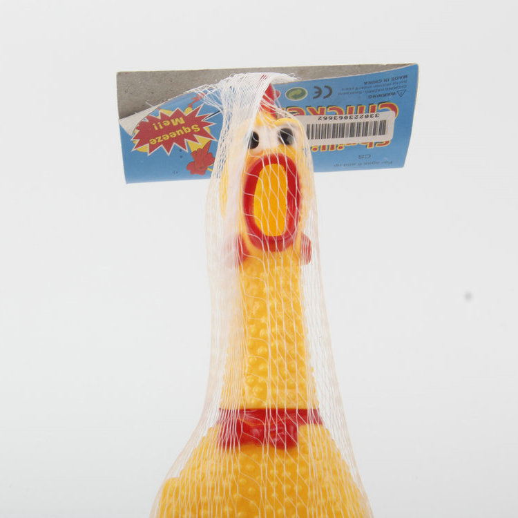 R-Screaming Chicken Vinyl Pet Toy