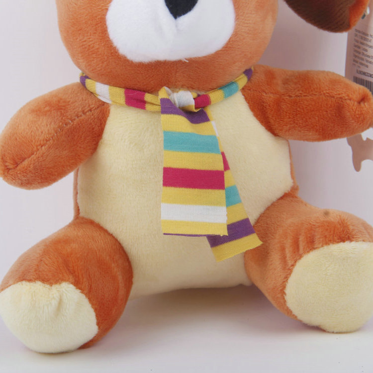 S-Plus Whistle Eye Embroidery Plush Puppy Pet Toy