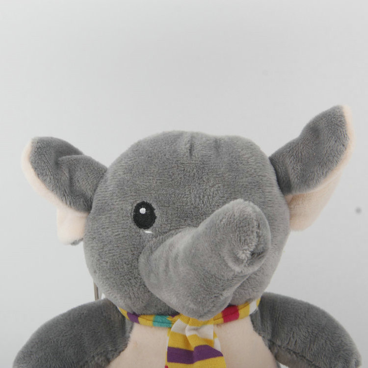 S-Eye Embroidery Plush Elephant Shaped With Stuffing And Sound Ball Pet Toy