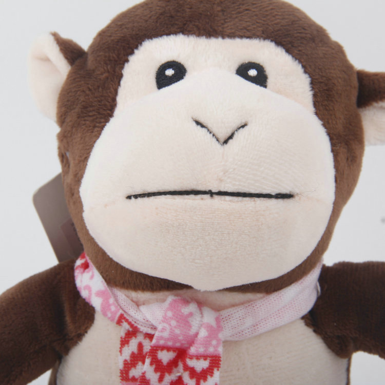 S-Plus Whistle Eye Embroidery Plush Monkey Pet Toy