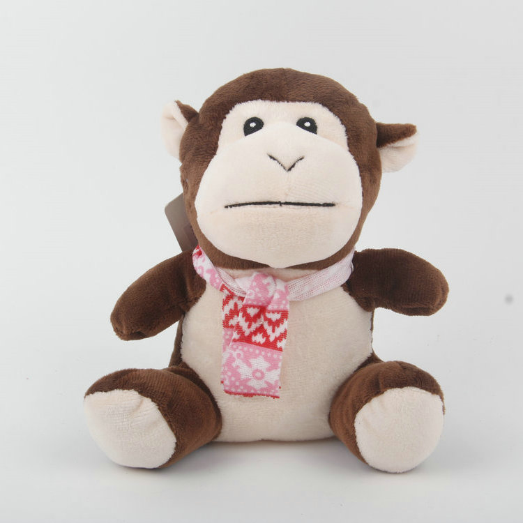 S-Plus Whistle Eye Embroidery Plush Monkey Pet Toy