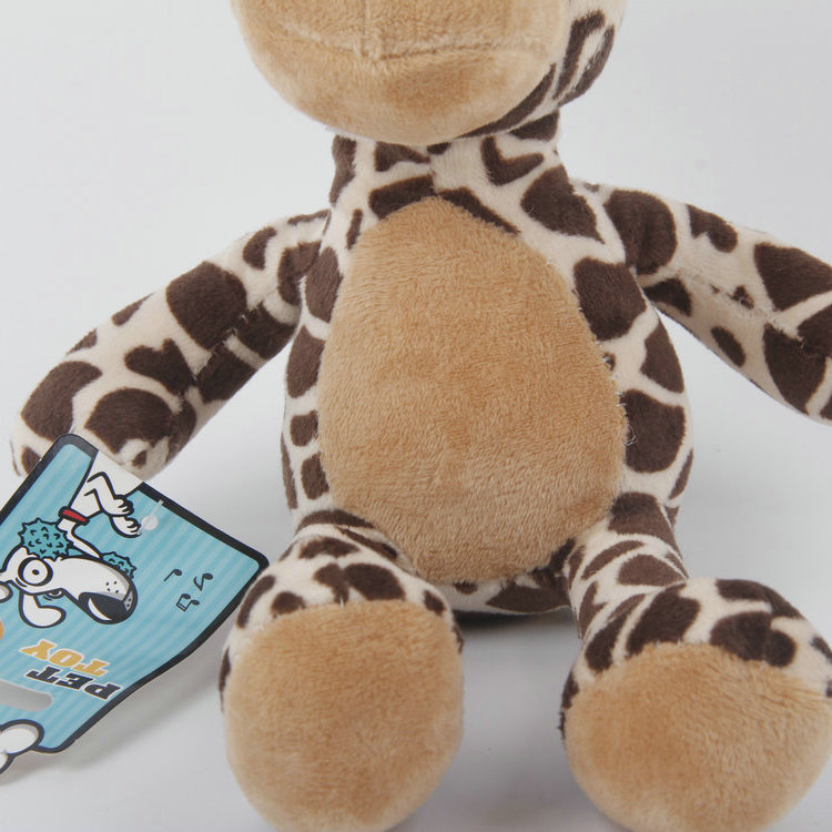 S-Plus Whistle Eye Embroidery Plush Giraffe Pet Toy