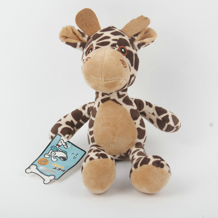 S-Plus Whistle Eye Embroidery Plush Giraffe Pet Toy