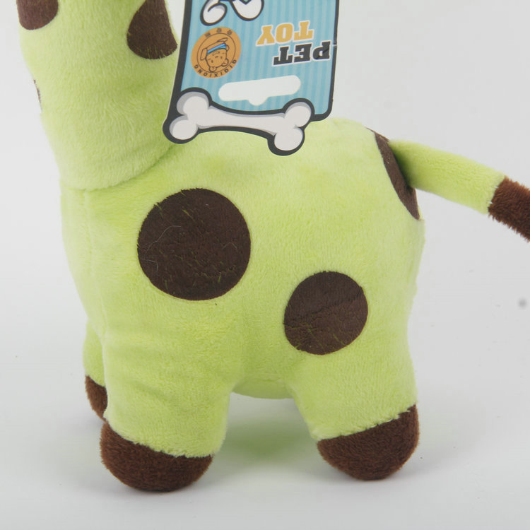 S-Plus Whistle Eye Embroidery Plush Giraffe Pet Toy 1