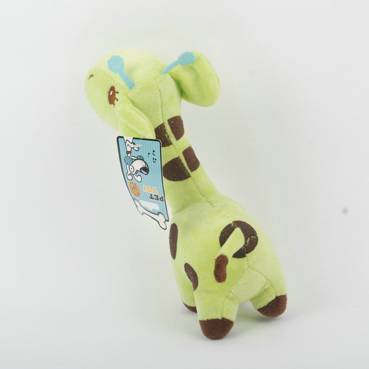 S-Plus Whistle Eye Embroidery Plush Giraffe Pet Toy 1