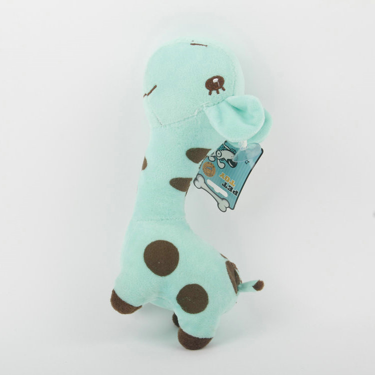 S-Plus Whistle Eye Embroidery Plush Giraffe Pet Toy 2