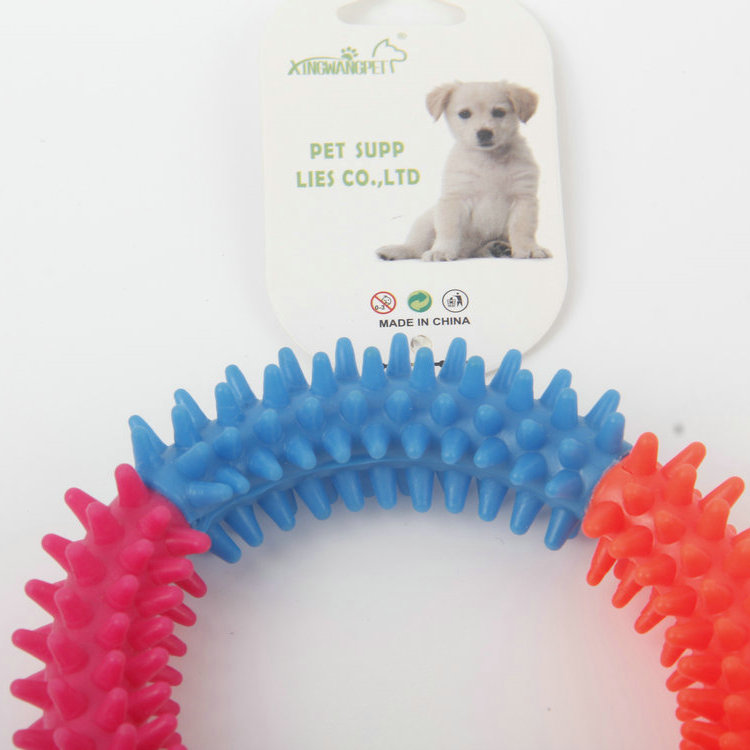 S-Round Four-Color Thorn Ring Tpr Pet Chewing Toy