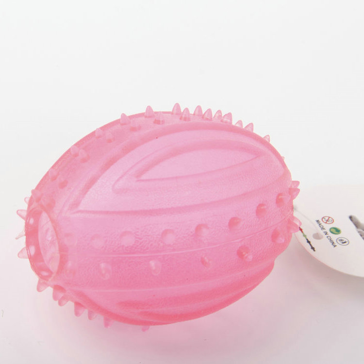 S-Plastic Transparent Rugby Pet Toy