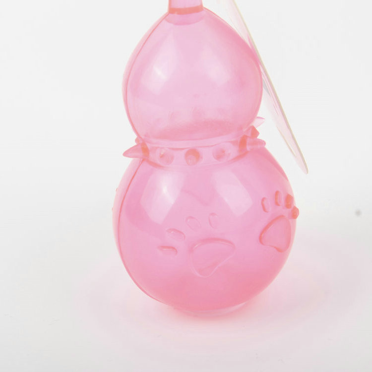 S-Plastic Transparent Bowling Ball Shape Bottom Hollow Pet Toy