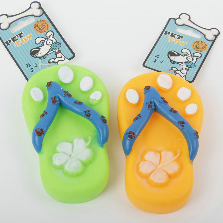 S-Flip-Flops Pet Toy With Sound Vinyl