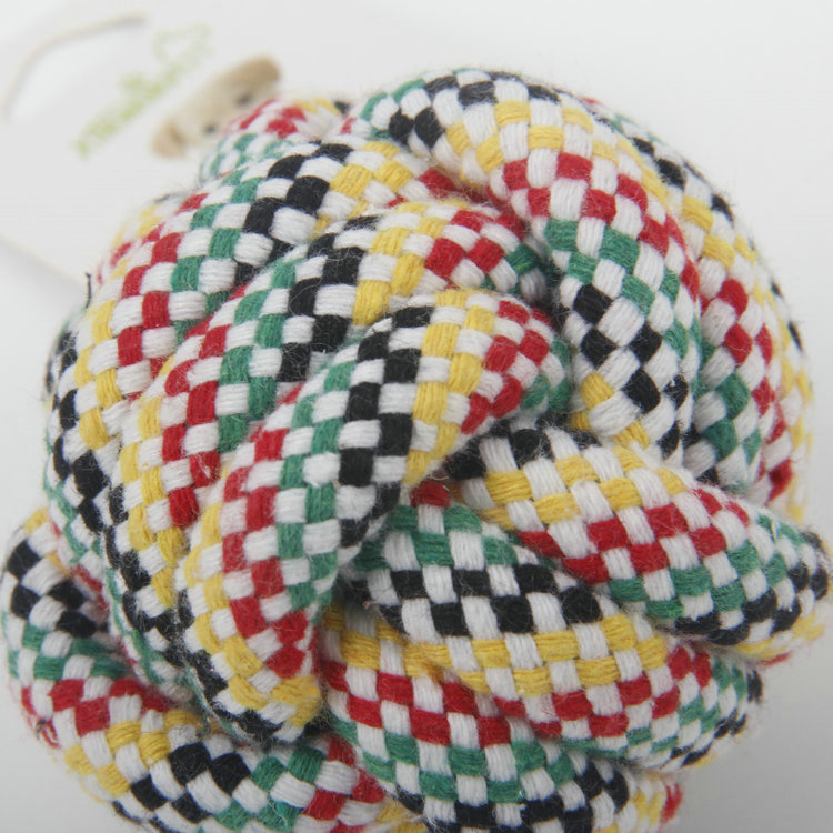 S-Five-Color Polyester Cloth Braided Rope Cotton Rope Ball Pet Toy