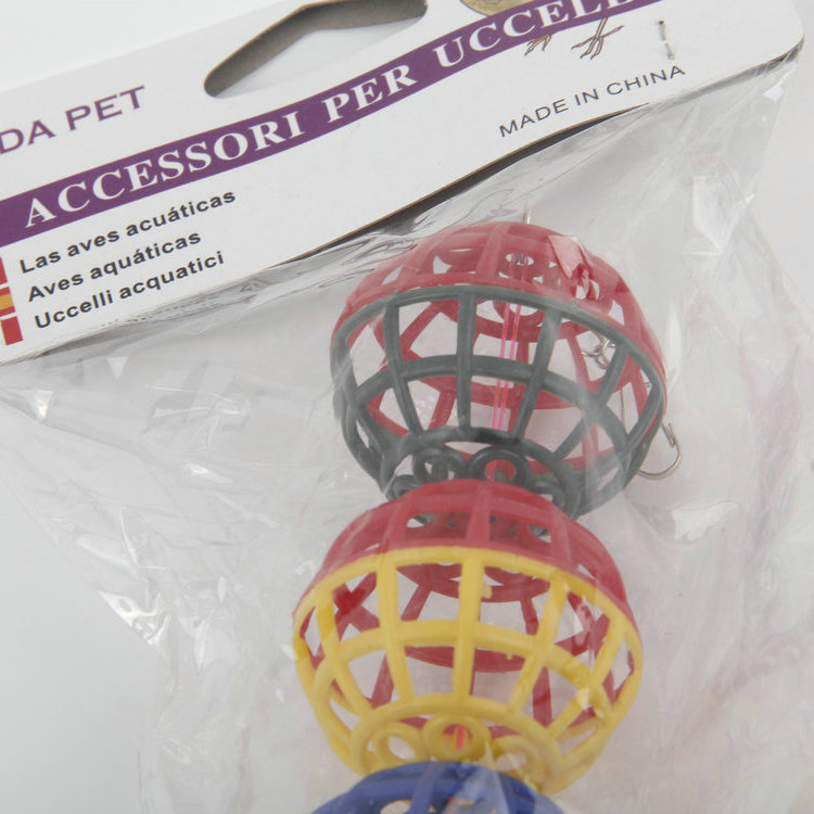 S-With Bell 3pc Plastic Pet Ball