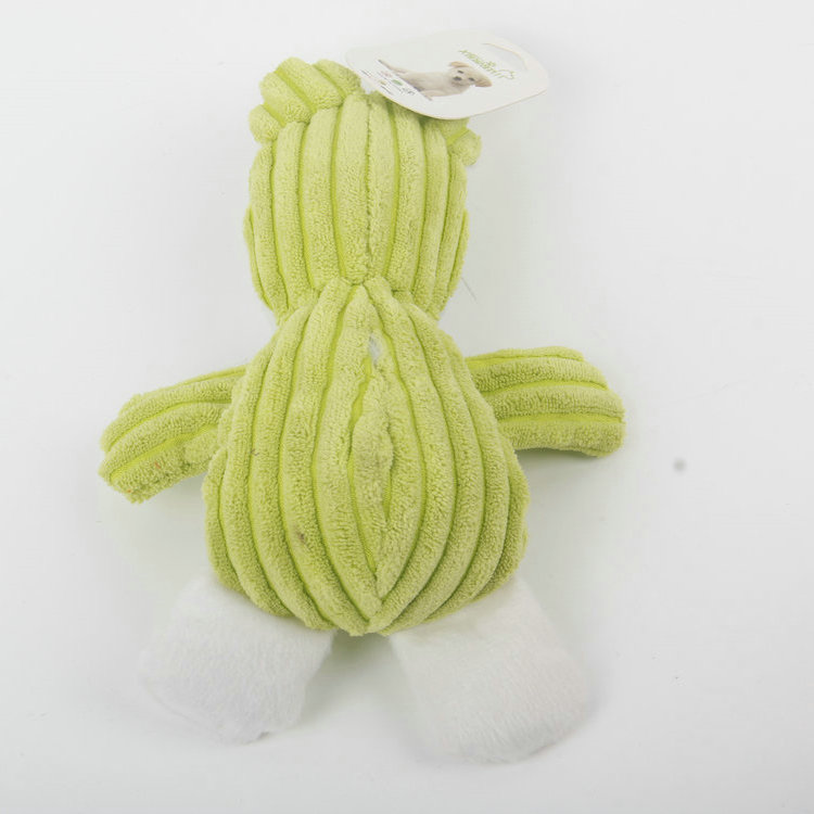 S-Embroidered Round Eyes Frog Shape With Noise Plush Pet Toy