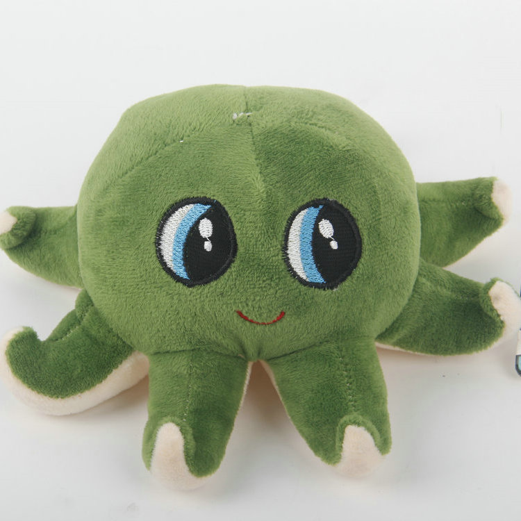 S-Embroidered Round Eye Octopus With Noise Plush Pet Toy