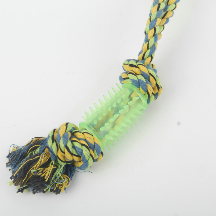 S-Colorful Braided Set Of Barbed Plastic Pet Cotton Rope Toy