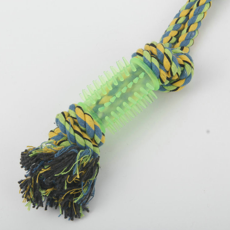 S-Colorful Braided Set Of Barbed Plastic Pet Cotton Rope Toy