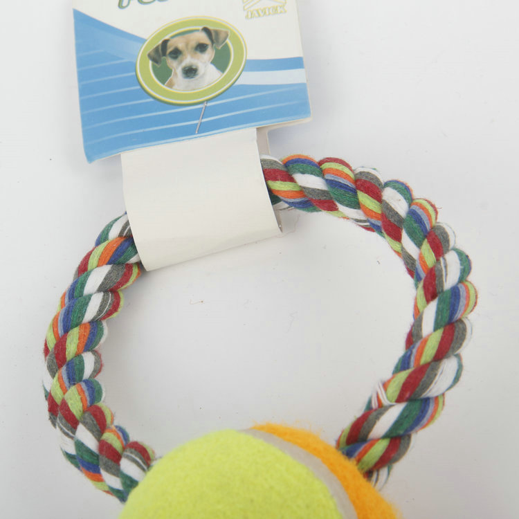 S-8 Shaped Middle With Tennis Pet Cotton Rope Toy 1