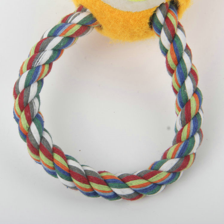 S-8 Shaped Middle With Tennis Pet Cotton Rope Toy 1