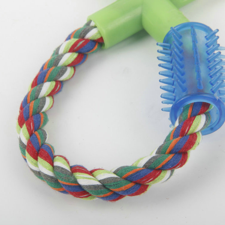 S-8-Shaped Middle Four-way Plastic Tube Barbed Plastic Sleeve Pet Cotton Rope Toy