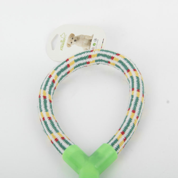 S-Y Type Plastic Tube With Tennis Woven Pet Toy