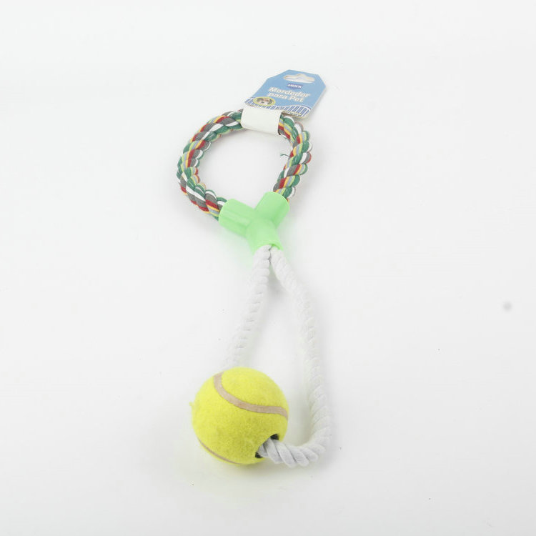 S-Y Type Single Side With Monochrome Tennis Pet Cotton Rope Toy