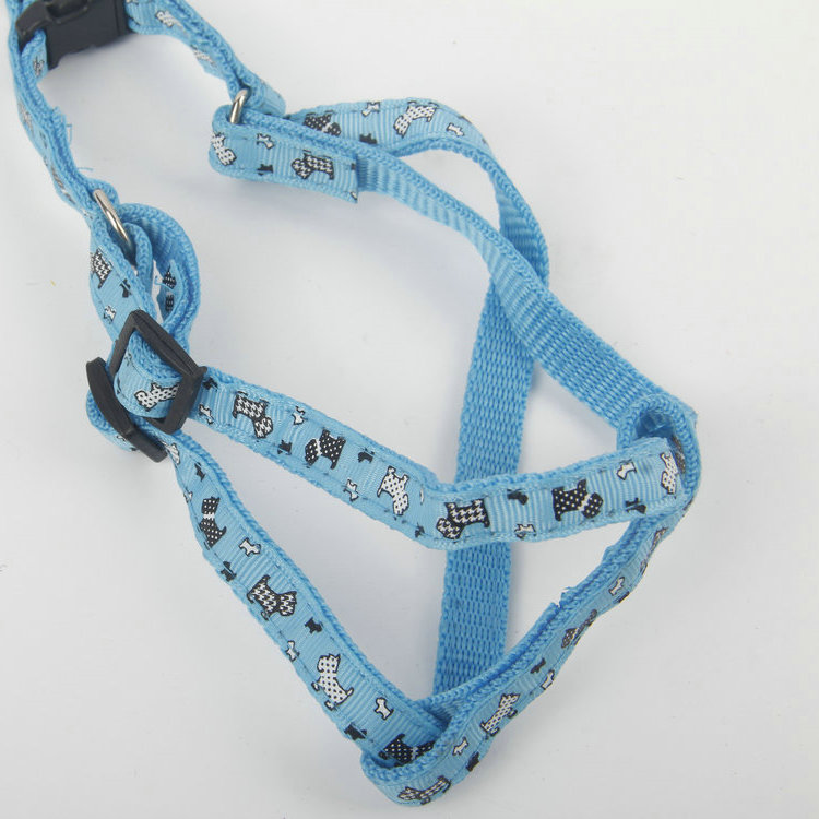 S-With Metal Buckle 1.0 Patch Printed Dalmatian Pattern Drawstring + Chest Back Pp Flat Rope Pet Tra