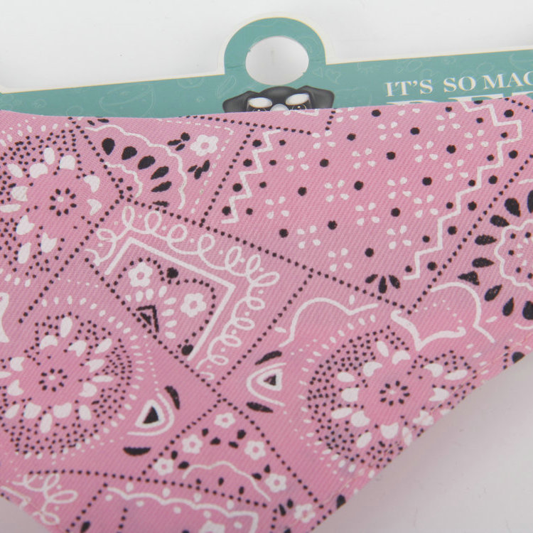 S-With Plastic Buckle Printed Triangle Saliva Towel Pet Collar Neckband