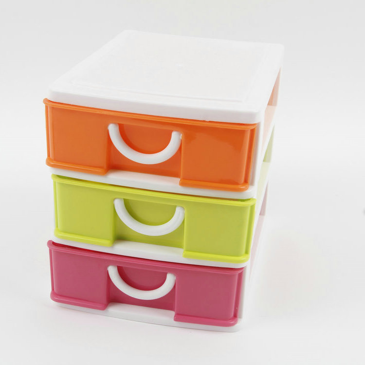 B-Rectangular Three-layer Drawer Plastic Storage Box Storage Box