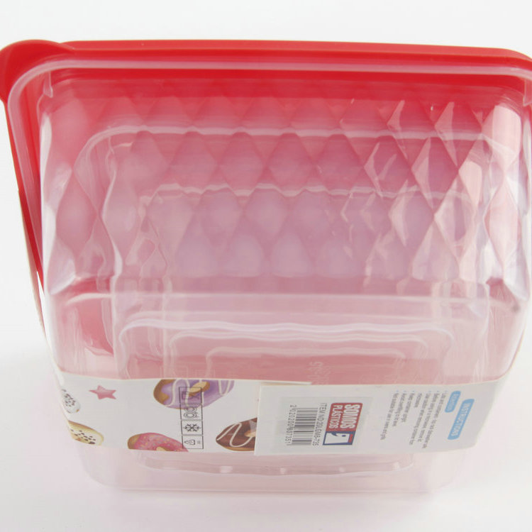 A-3PC Square Prismatic Shading Transparent Plastic Crisper